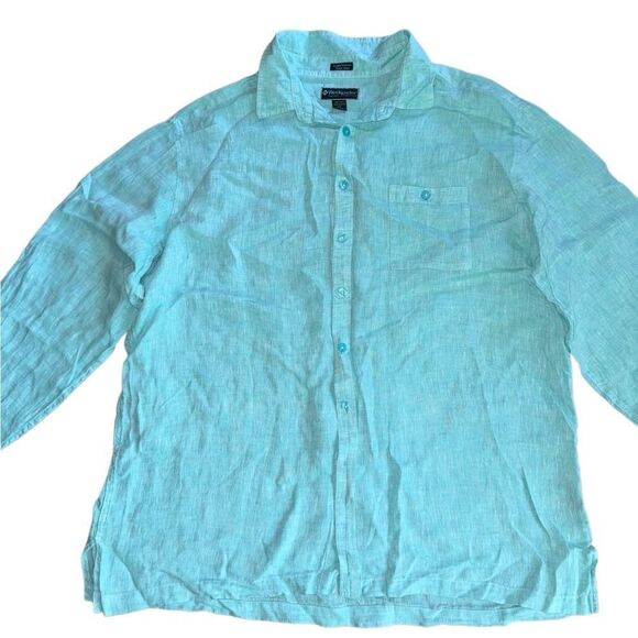 Weekender Men's Martinique Linen Shirt - Long Sleeve 100% Linen Size 2XL - Picture 5 of 8